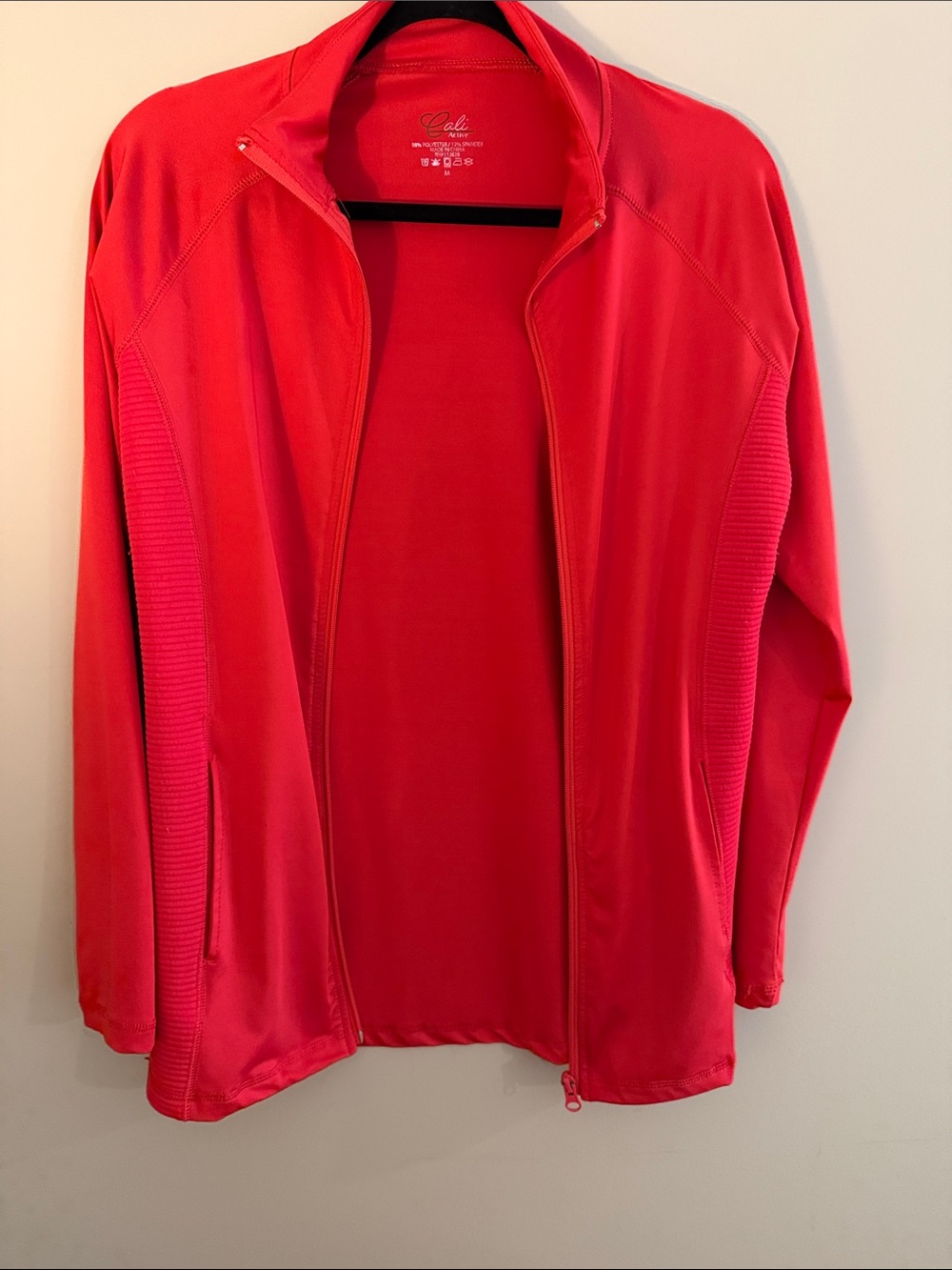 CALIA by Carrie Underwood Coral-Red Zip-Up Athletic Jacket Medium